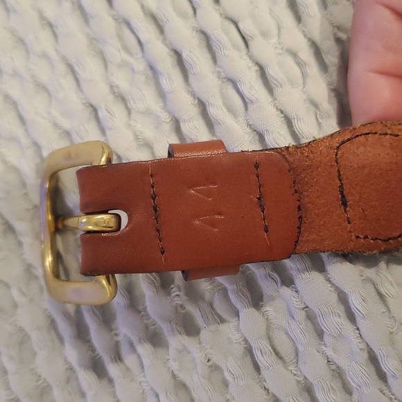 Vintage Leather Man Ltd Essex CT Nautical Flags Belt Men's Size 44 - Picture 4 of 6